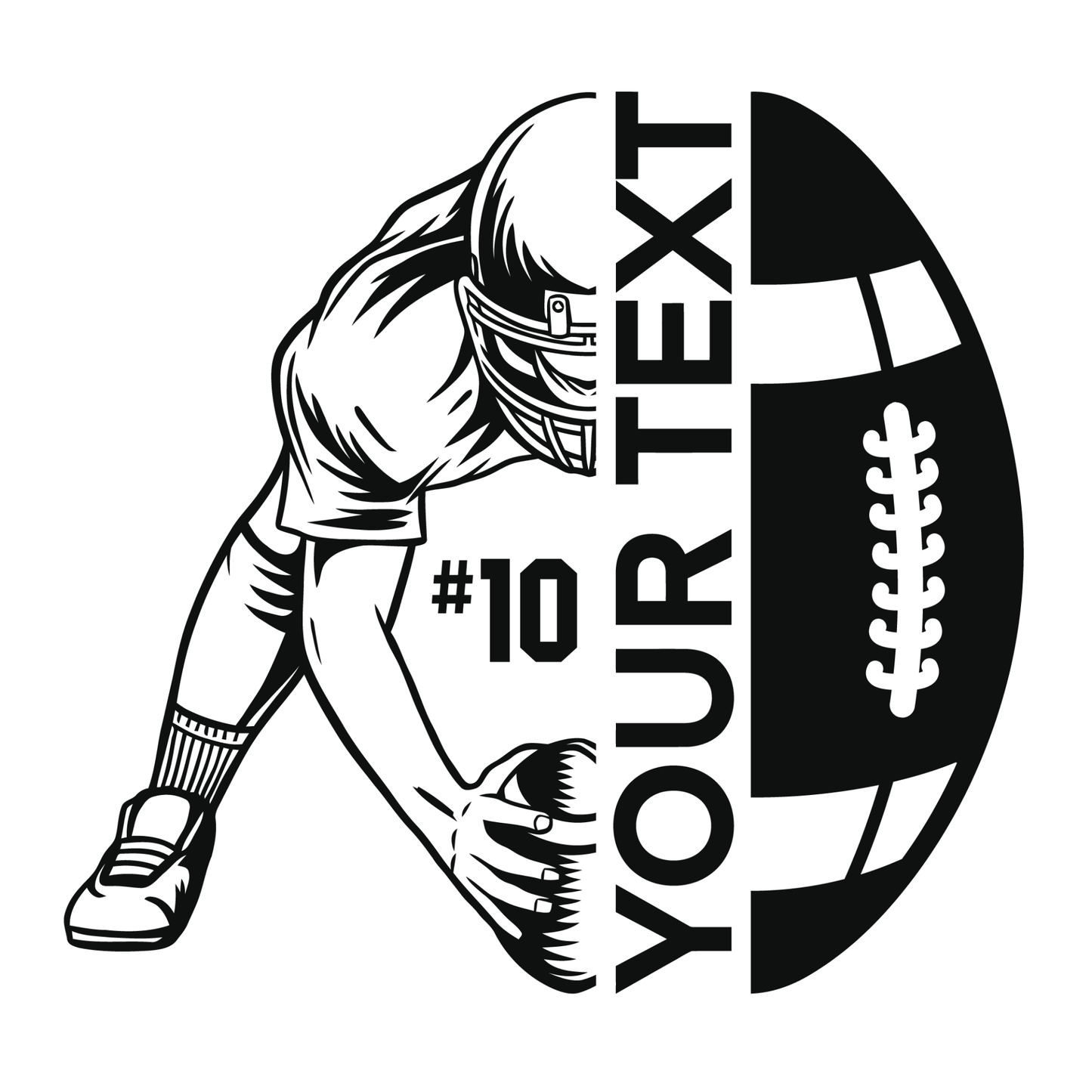 Football Player Car Decal