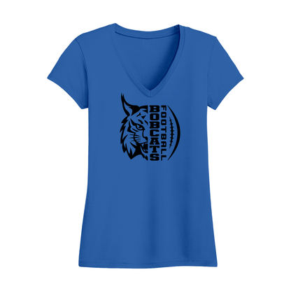 Bobcats Football Women's V-Neck T-Shirt