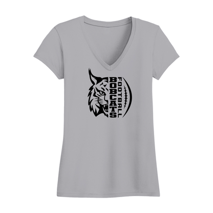 Bobcats Football Women's V-Neck T-Shirt