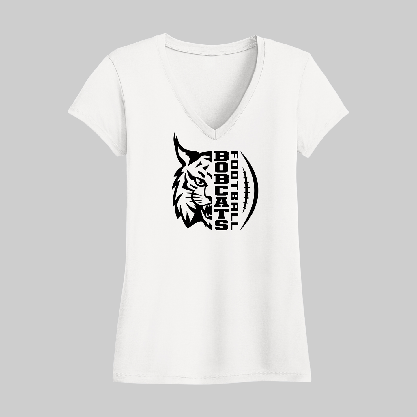 Bobcats Football Women's V-Neck T-Shirt