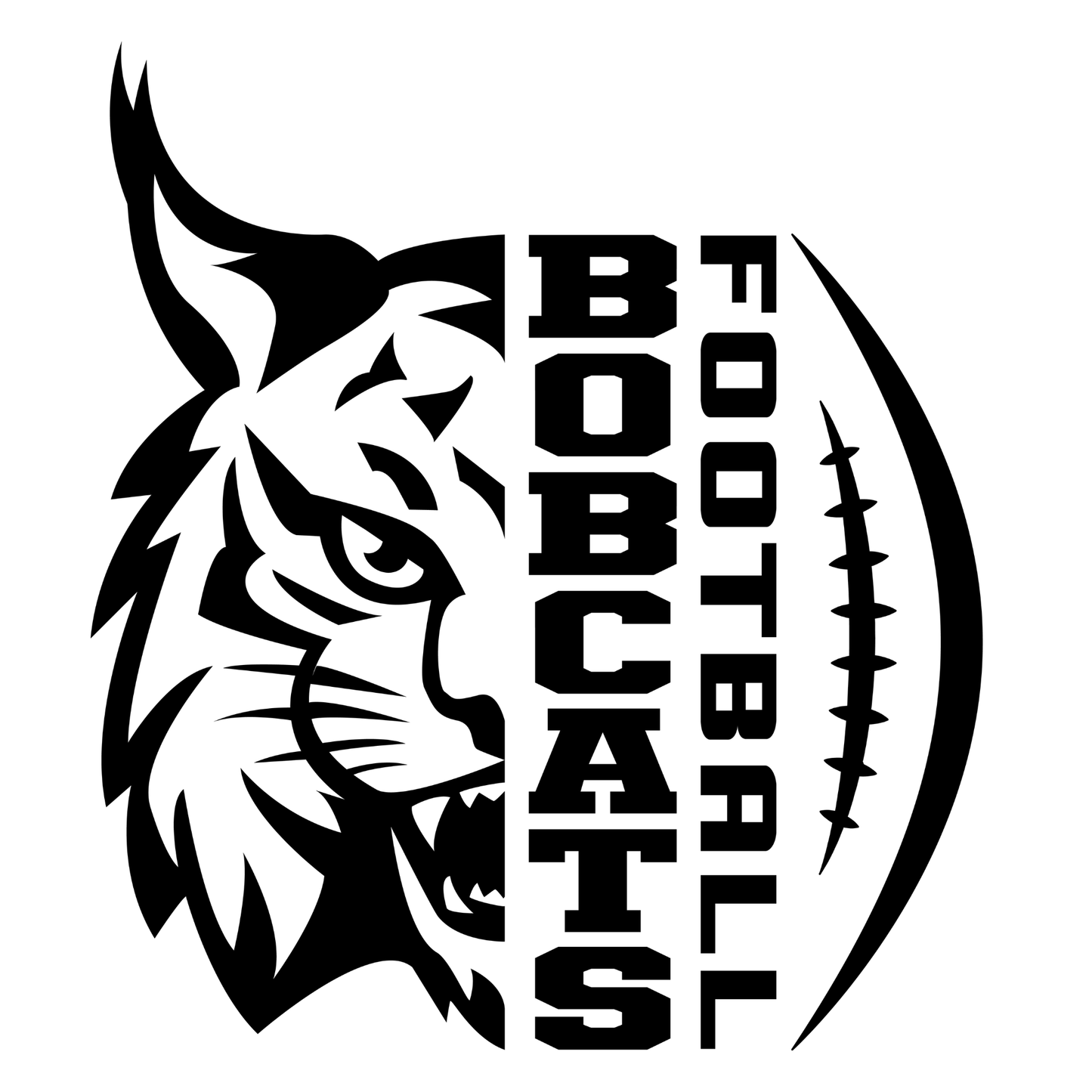 Bobcats Football Women's V-Neck T-Shirt