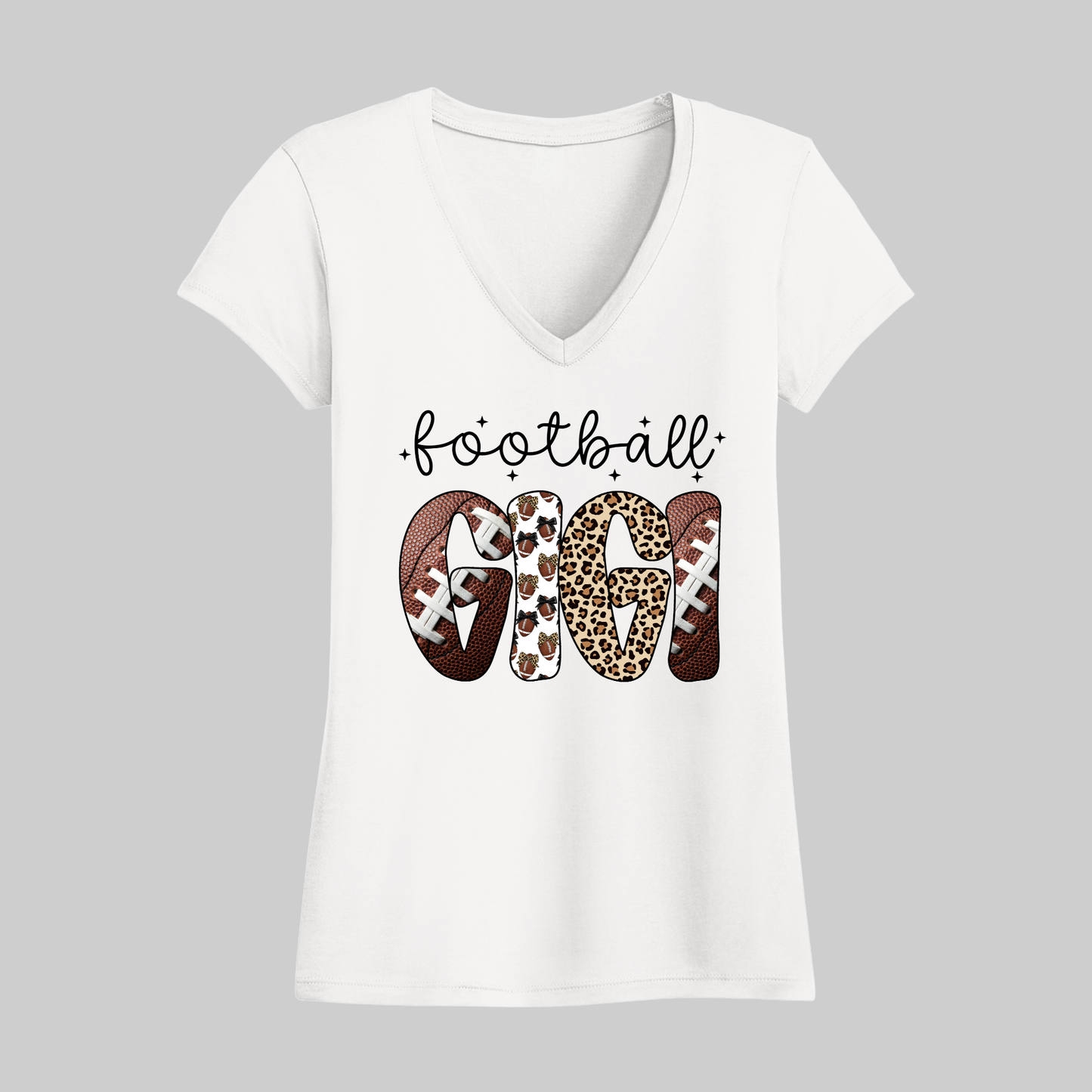 Football Gigi Women's V-Neck T-Shirt