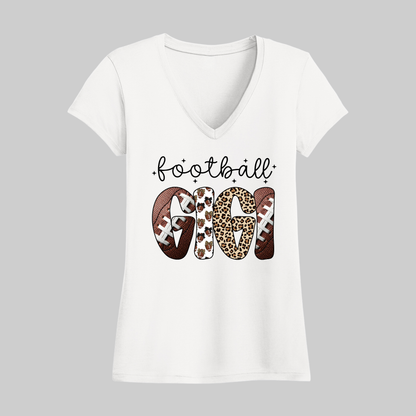 Football Gigi Women's V-Neck T-Shirt