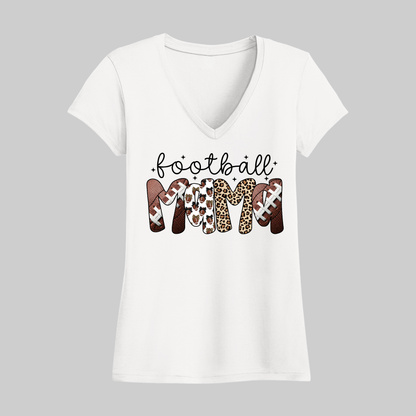 Football Mama V-Neck T-Shirt