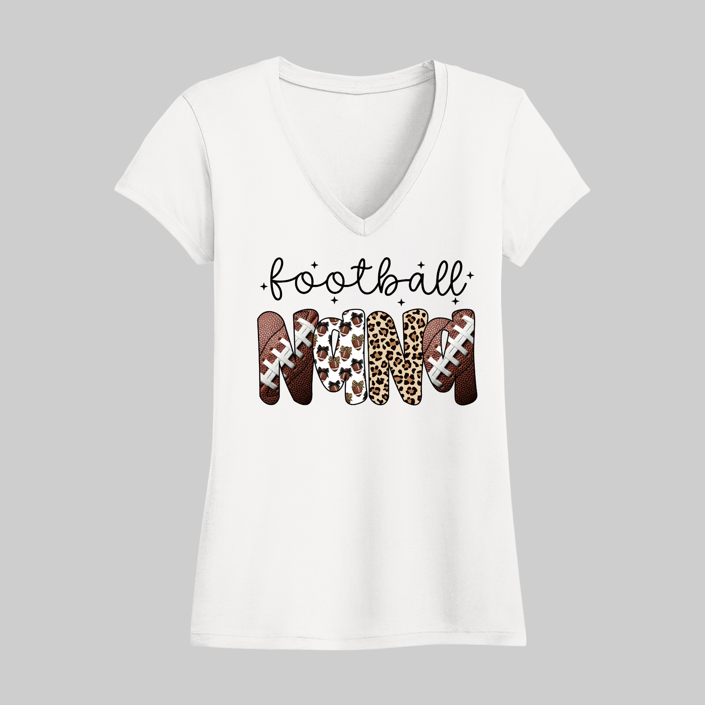 Football Nana Women's V-Neck T-Shirt