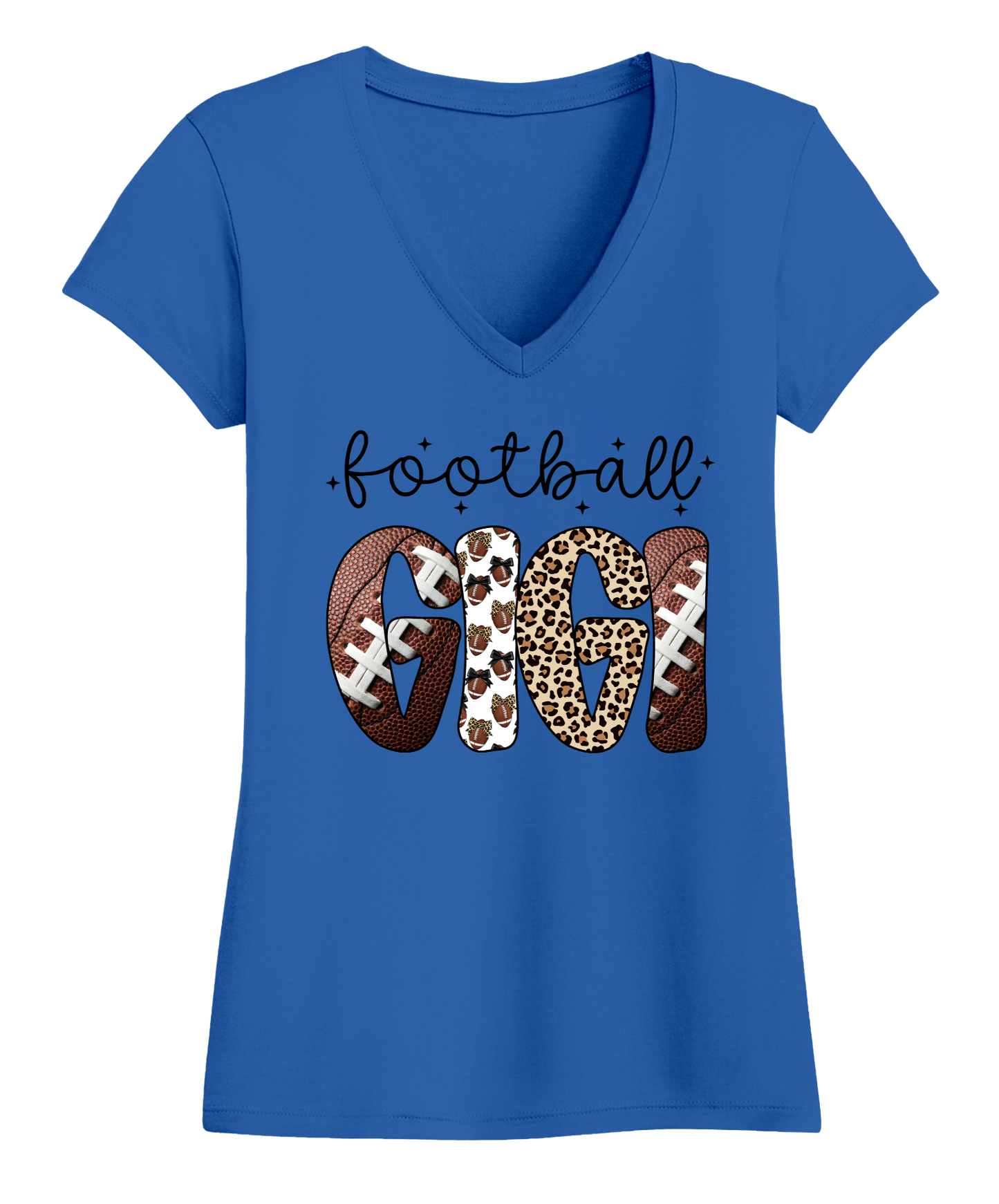 Football Gigi Women's V-Neck T-Shirt