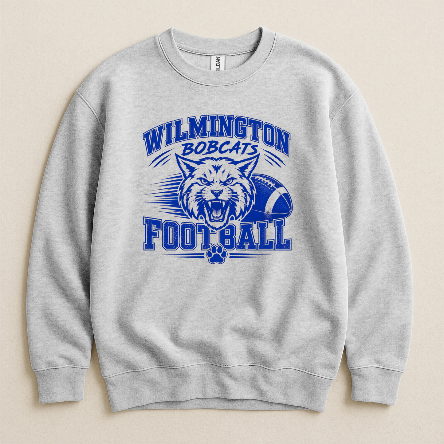 Wilmington Bobcats Football Crewneck Sweatshirt
