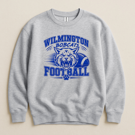 Wilmington Bobcats Football Crewneck Sweatshirt