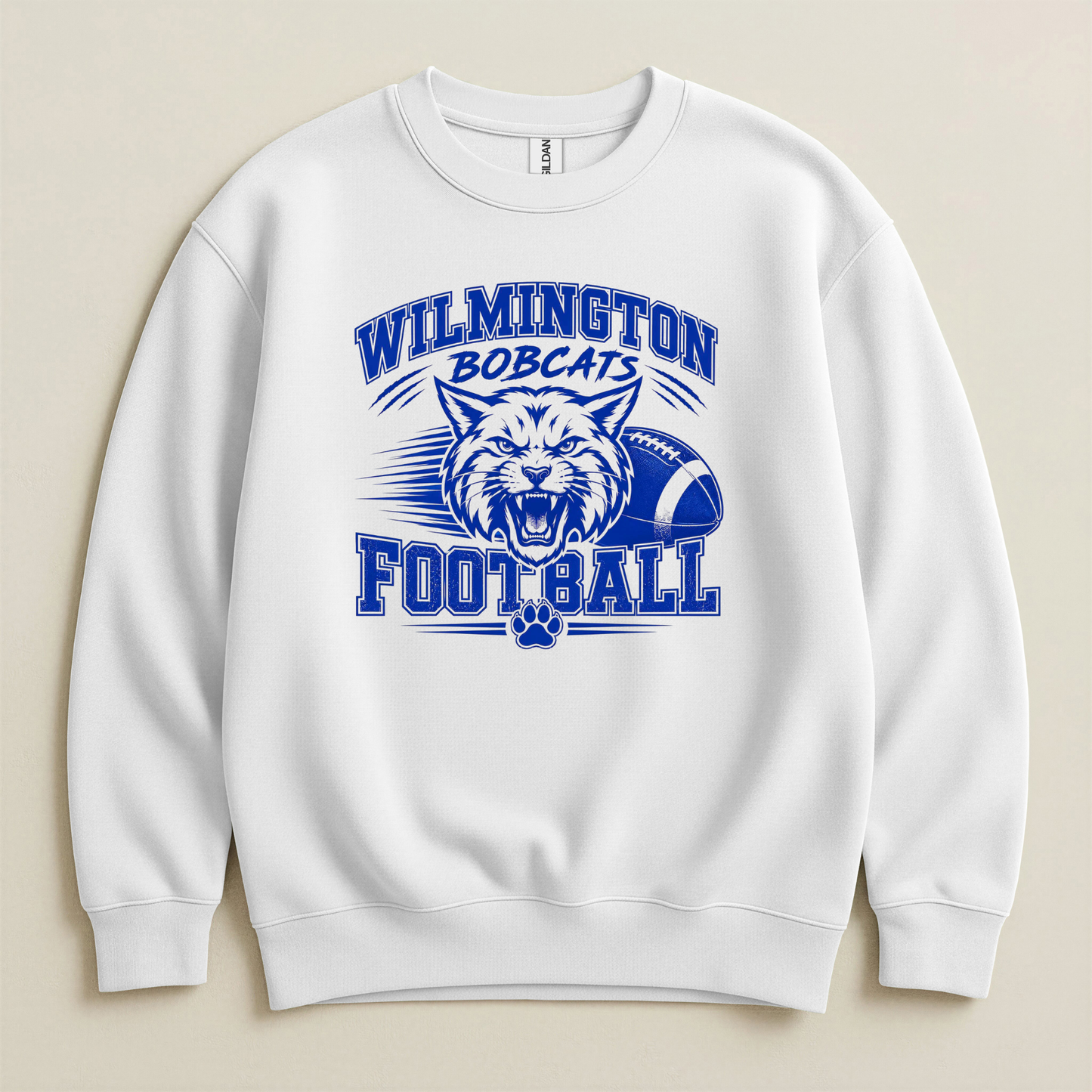 Wilmington Bobcats Football Crewneck Sweatshirt