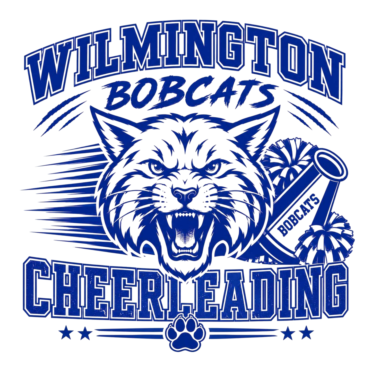 Wilmington Bobcats Cheerleading Women's V-Neck T-Shirt