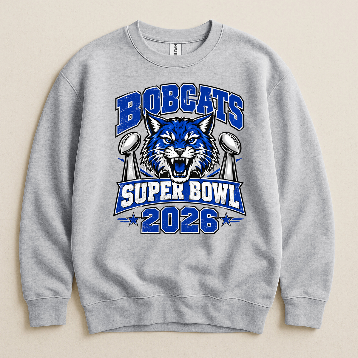 Wilmington Bobcats Super Bowl Crewneck Sweatshirts
