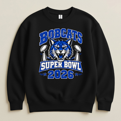 Wilmington Bobcats Super Bowl Crewneck Sweatshirts