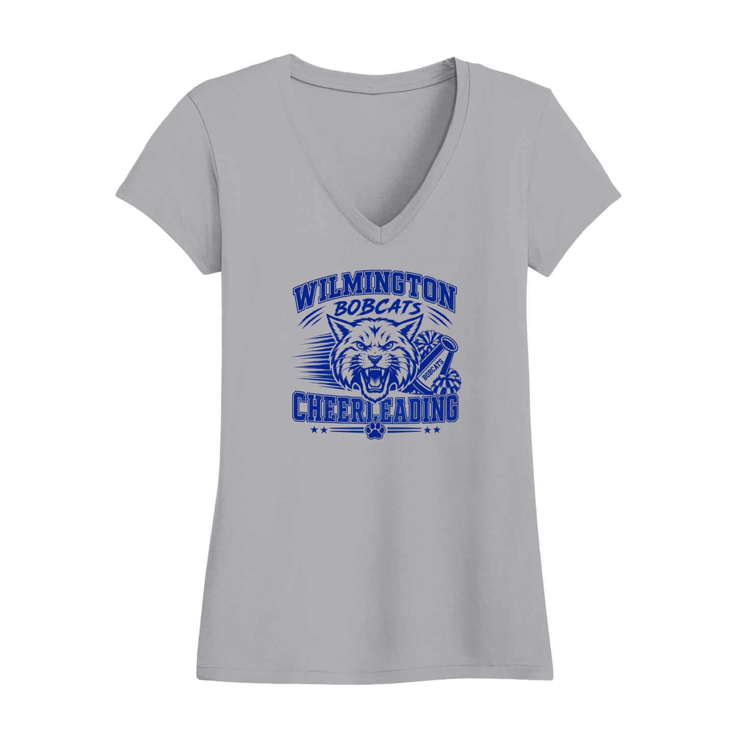 Wilmington Bobcats Cheerleading Women's V-Neck T-Shirt