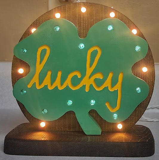 Lucky Light Up Wooden Decor