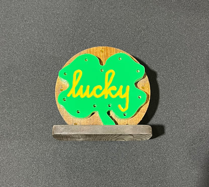 Lucky Light Up Wooden Decor