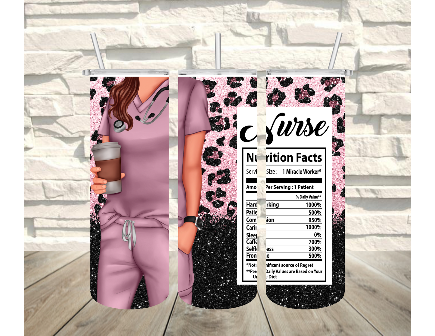 Nurse Pink Cheetah Print Tumbler